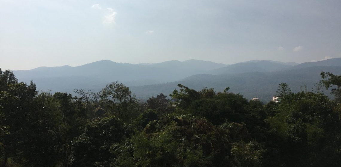 Doi Suthep Mountaint Starting To Fade Due To The Smoke